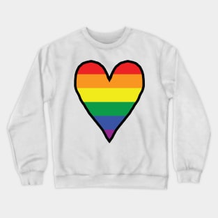 Heart Pride Stripes Valentines Day Crewneck Sweatshirt